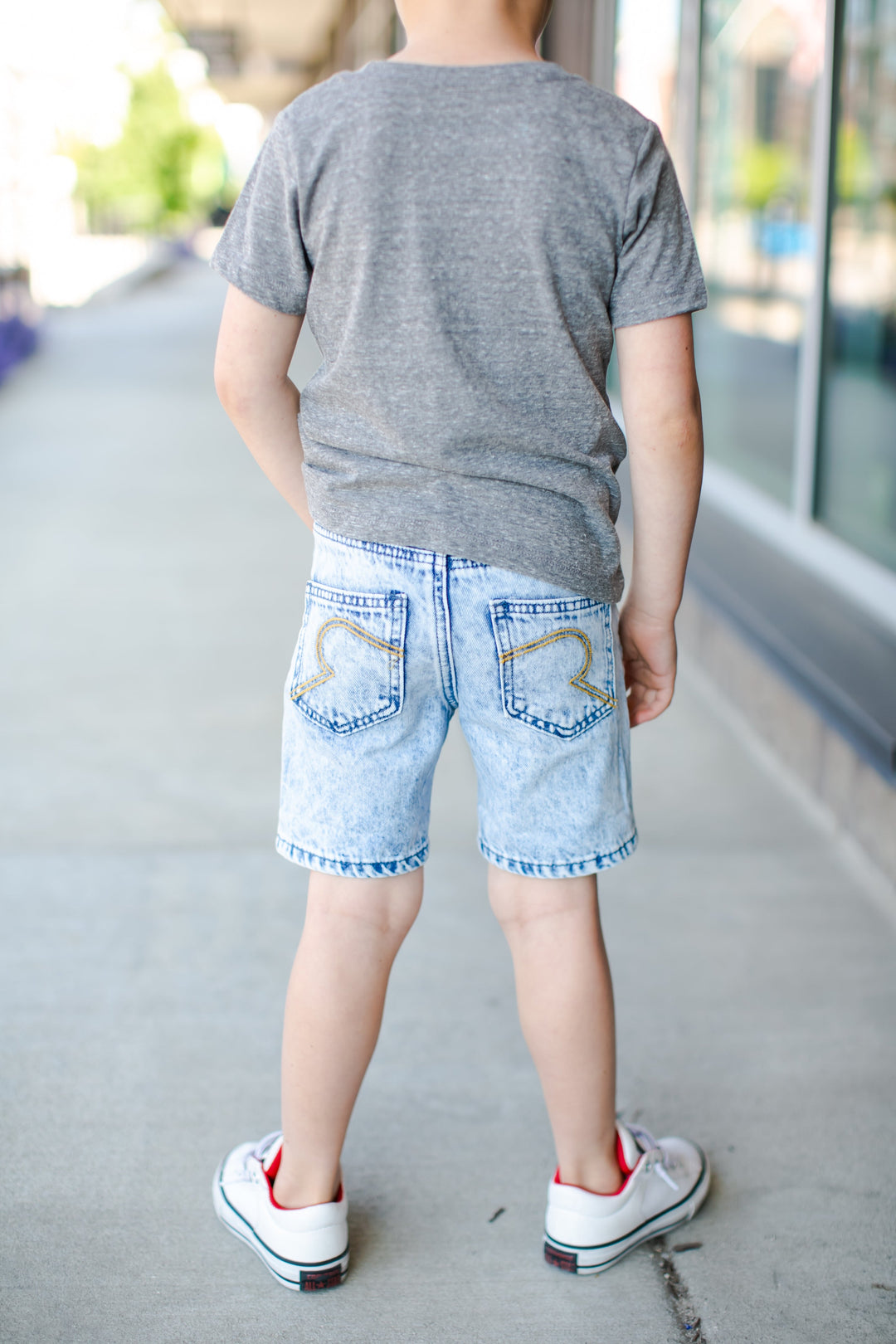 Rock Your Kid - Ripped Denim Shorts in Indigo (3)