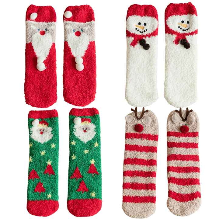 Kids Christmas fuzzy socks