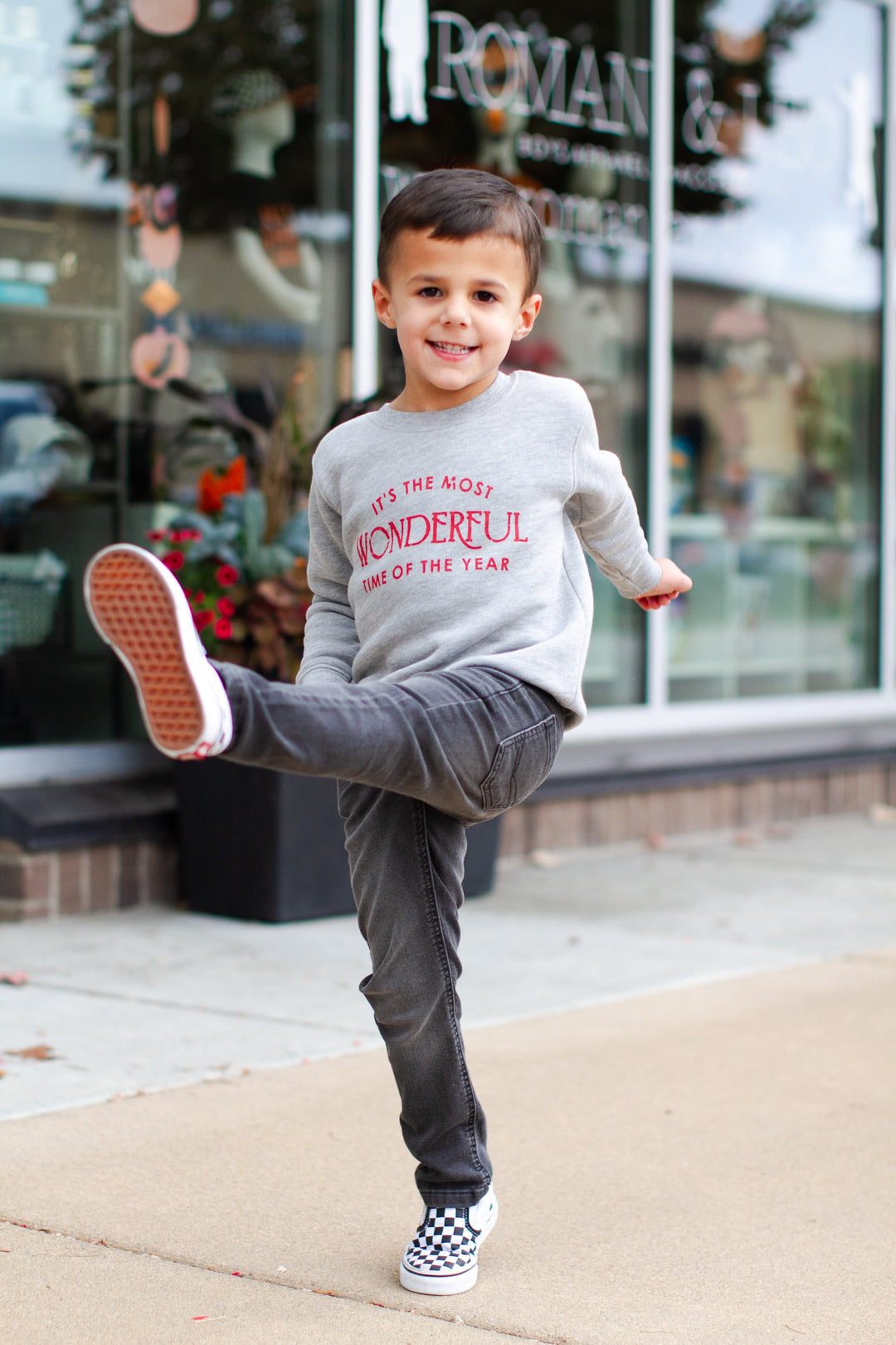 Kids Christmas sweatshirt It's the Most wonderful time of the year