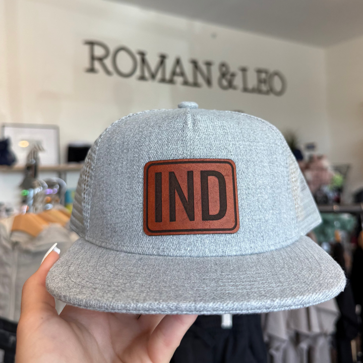 Kids IND patch hat in heather grey