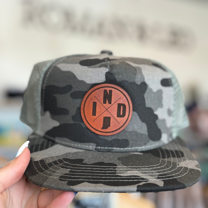Kids Indiana grey camo hat