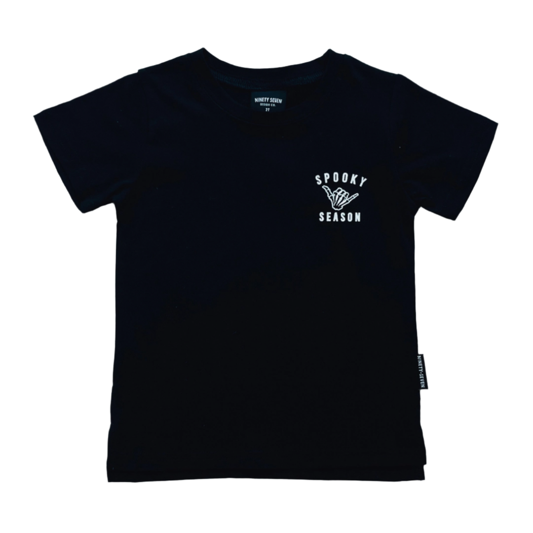 Kids Spooky Season Halloween tee black
