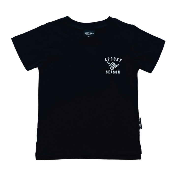 Kids Spooky Season Halloween tee black