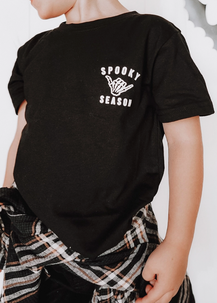 Kids Spooky Season Halloween tshirt black