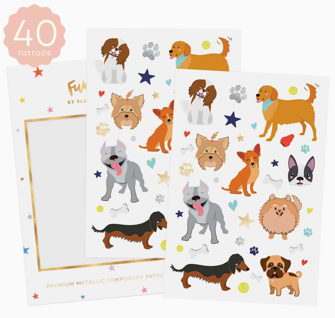 Kids dog temporary tattoos