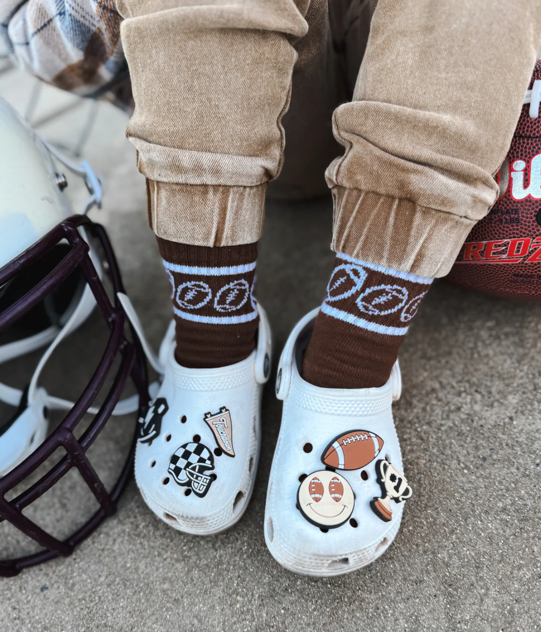 Kids football shoe charms 