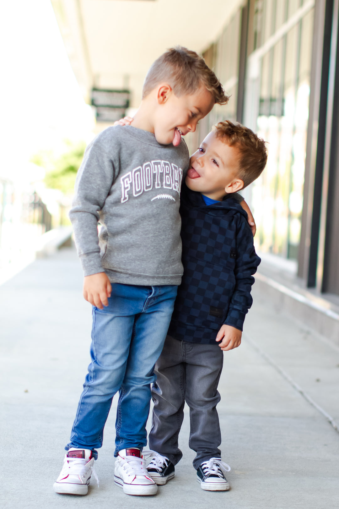 Kids football sweatshirt grey