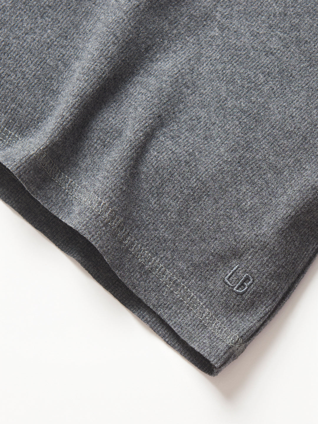 Little Bipsy - Long Sleeve Ribbed Tee in Heathered Charcoal