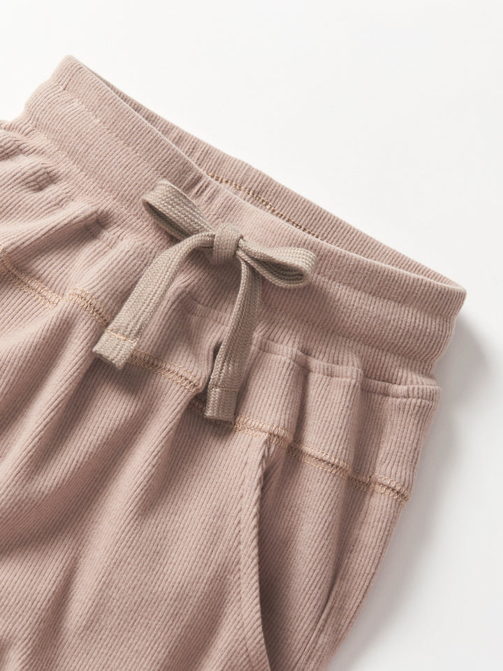 Little Bipsy - Ribbed Joggers in Mushroom