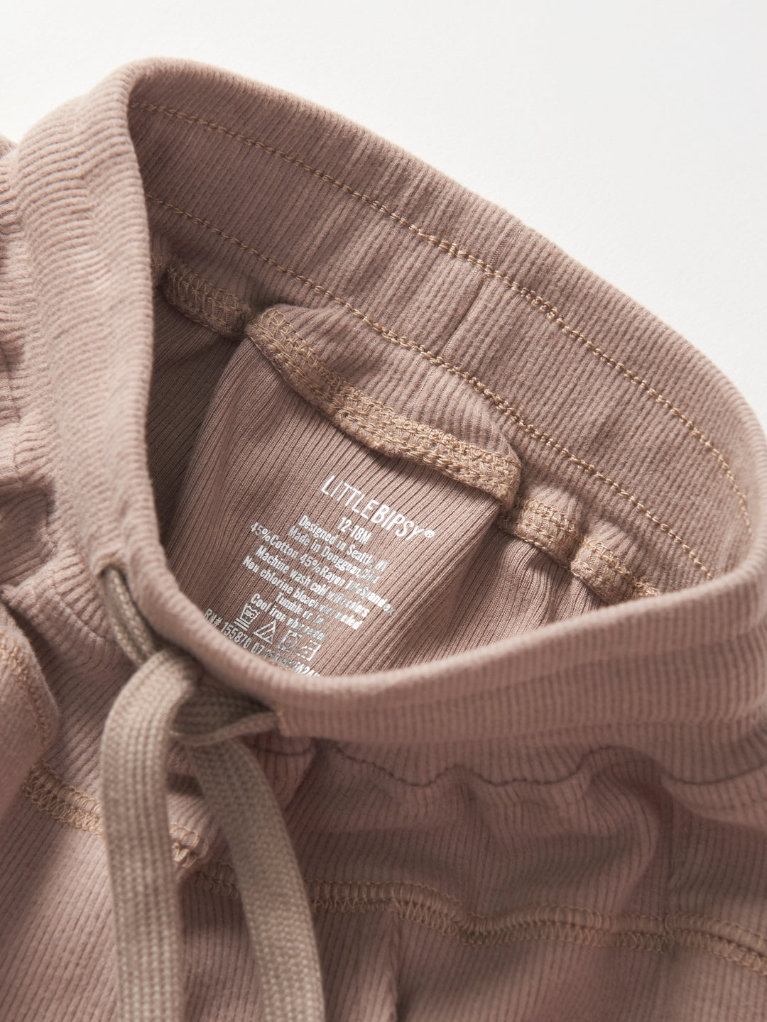 Little Bipsy - Ribbed Joggers in Mushroom