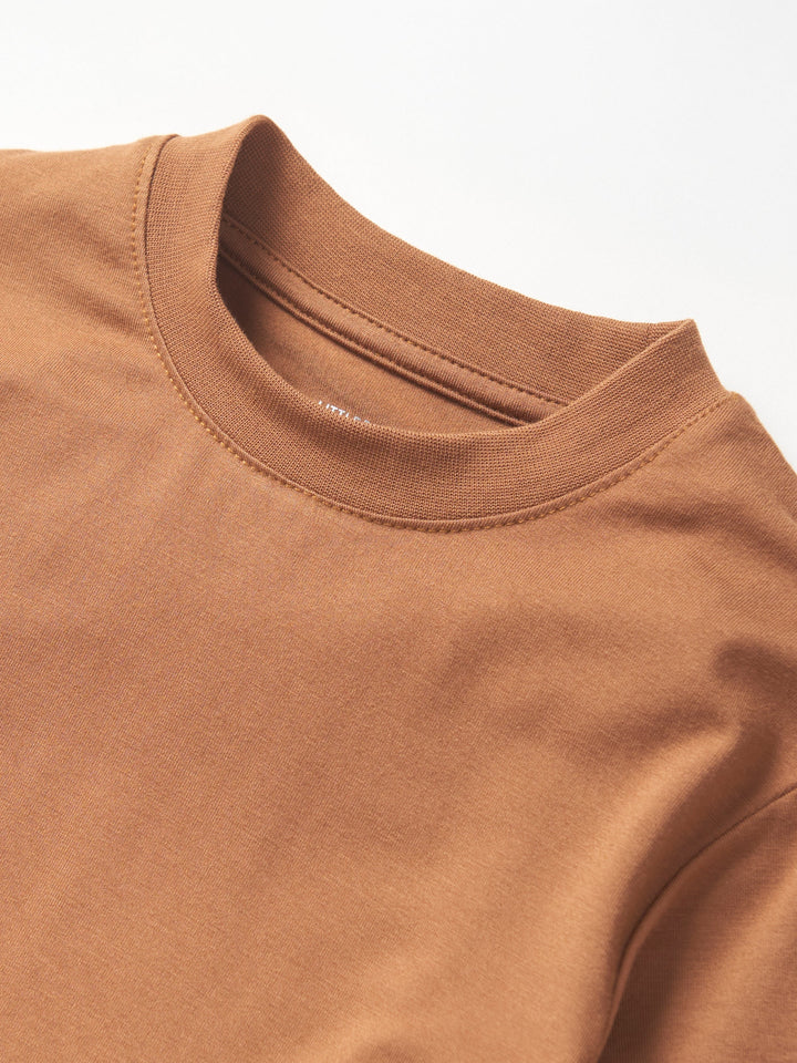 Little Bipsy - Over-sized Bamboo Tee in Chestnut