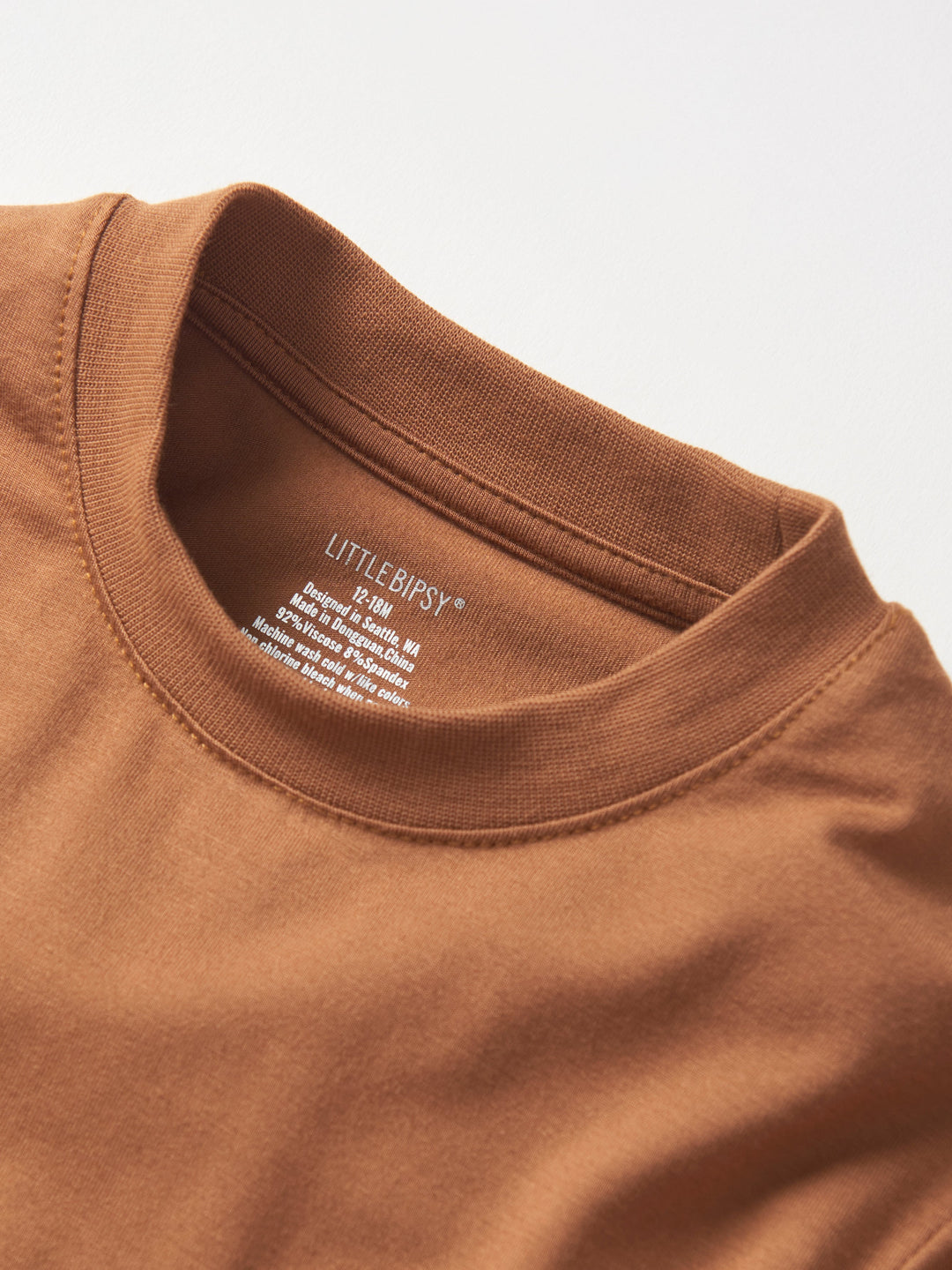 Little Bipsy - Over-sized Bamboo Tee in Chestnut
