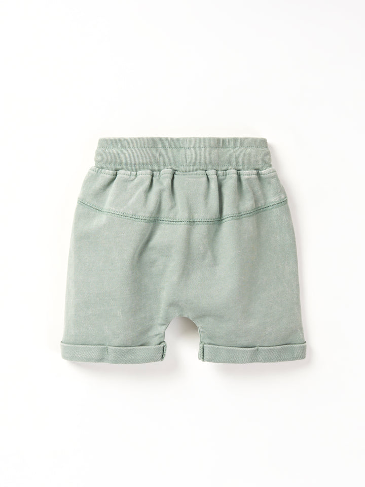 Little Bipsy - Harem Shorts in Basil Wash