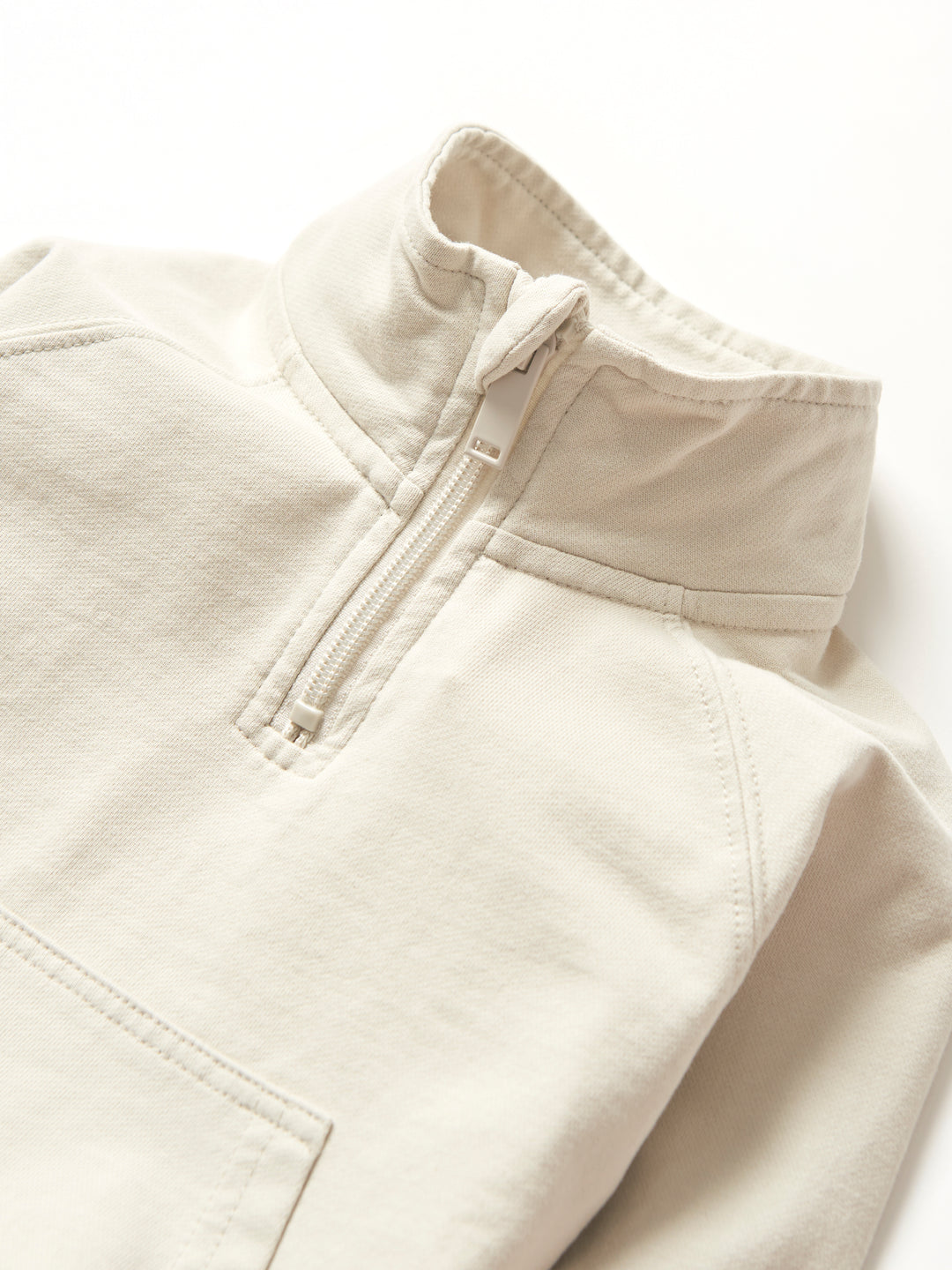 Little Bipsy - Quarter Zip Pullover in Almond Wash