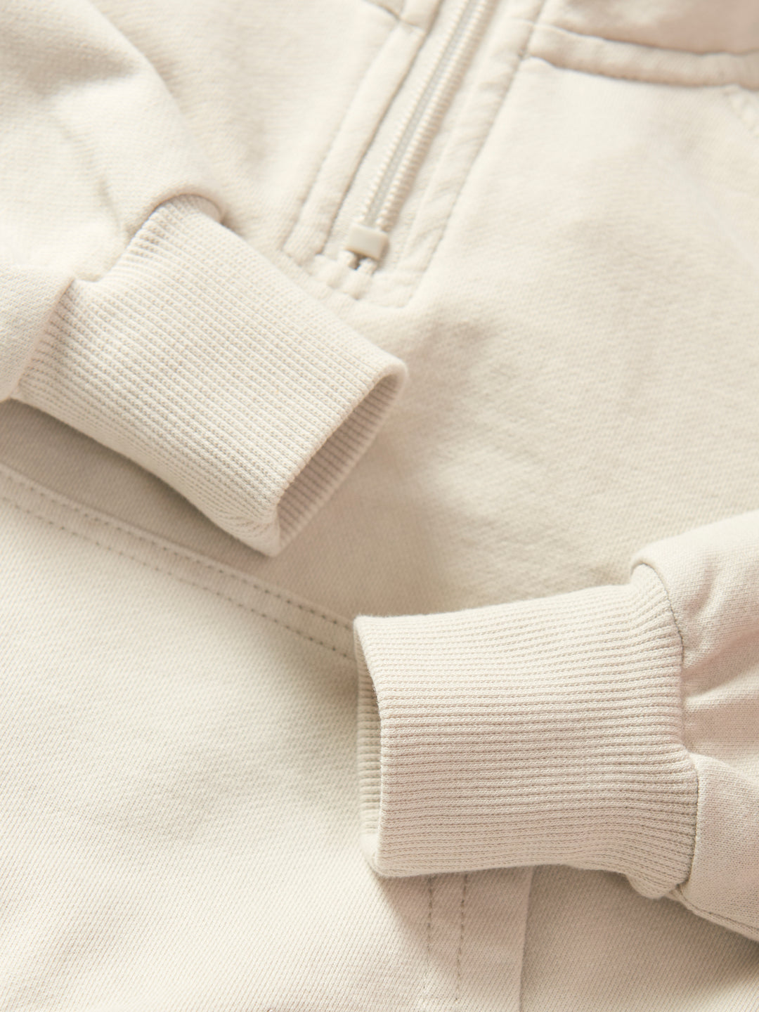 Little Bipsy - Quarter Zip Pullover in Almond Wash