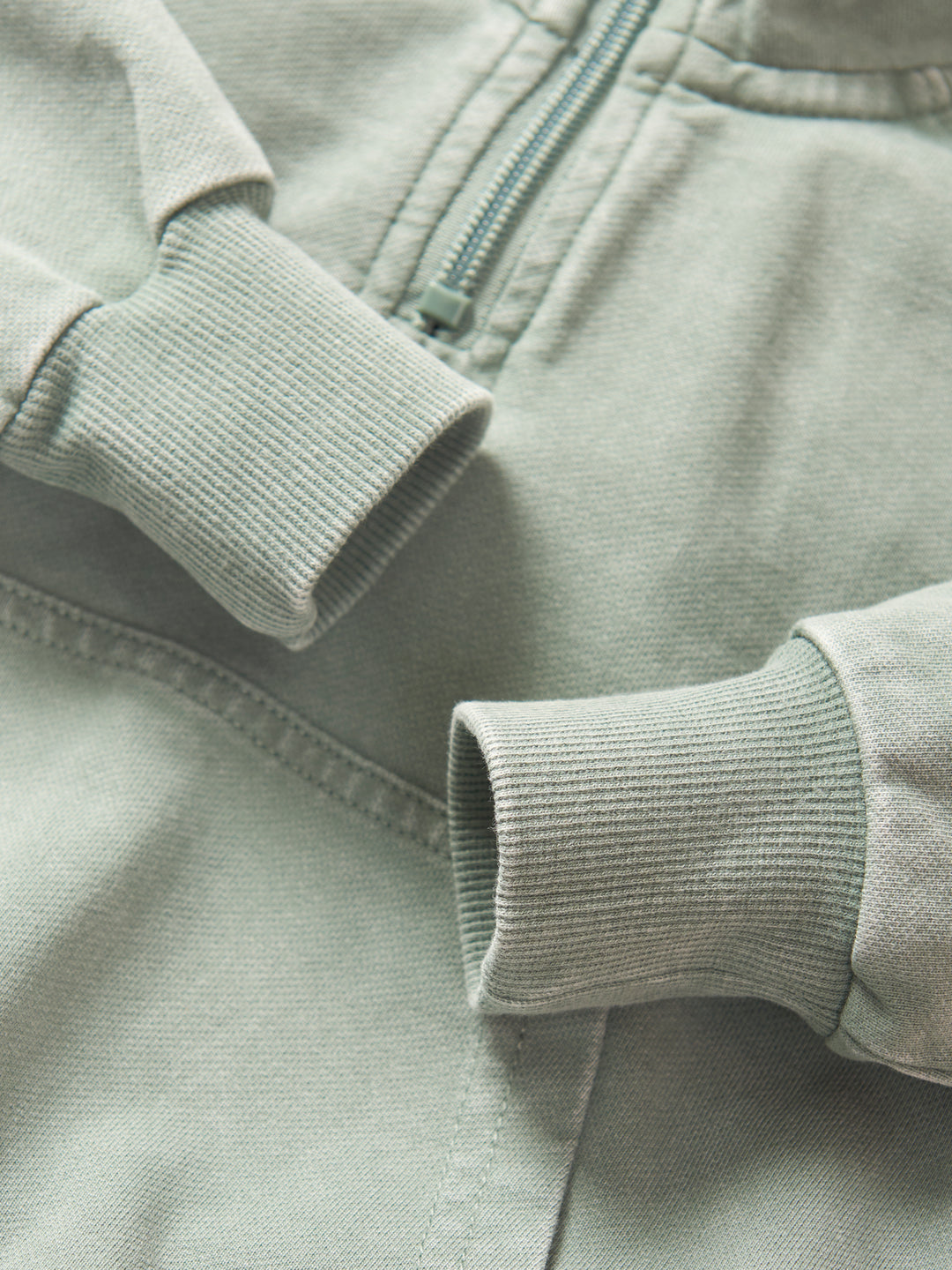 Little Bipsy - Quarter Zip Pullover in Basil Wash