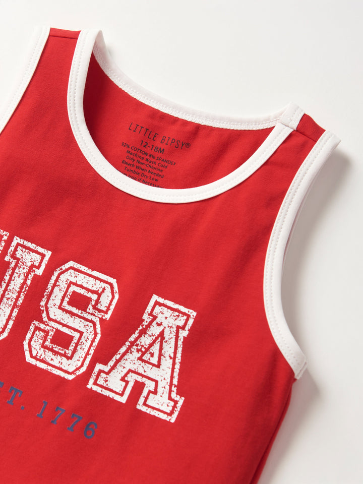 Little Bipsy - USA Tank Top in Red