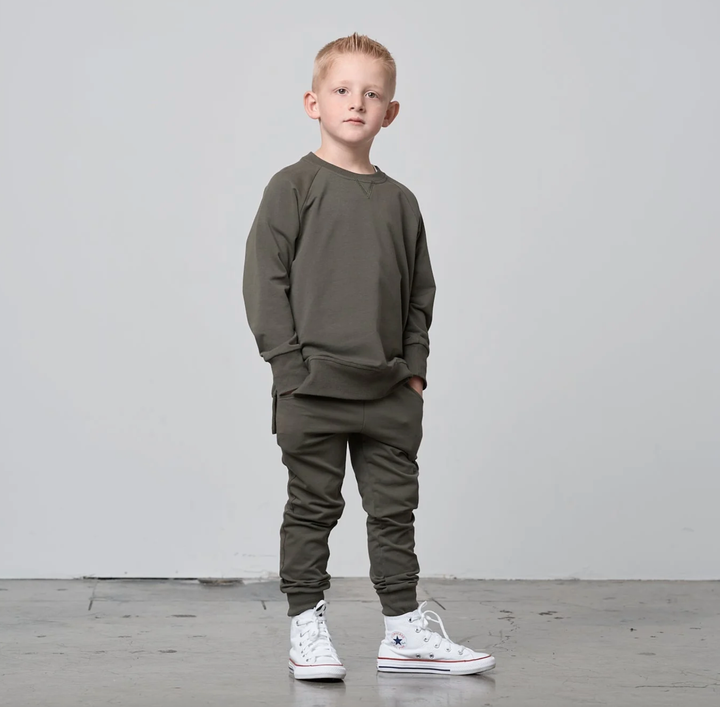 LITTLE BIPSY kids Hunter pullover and matching joggers