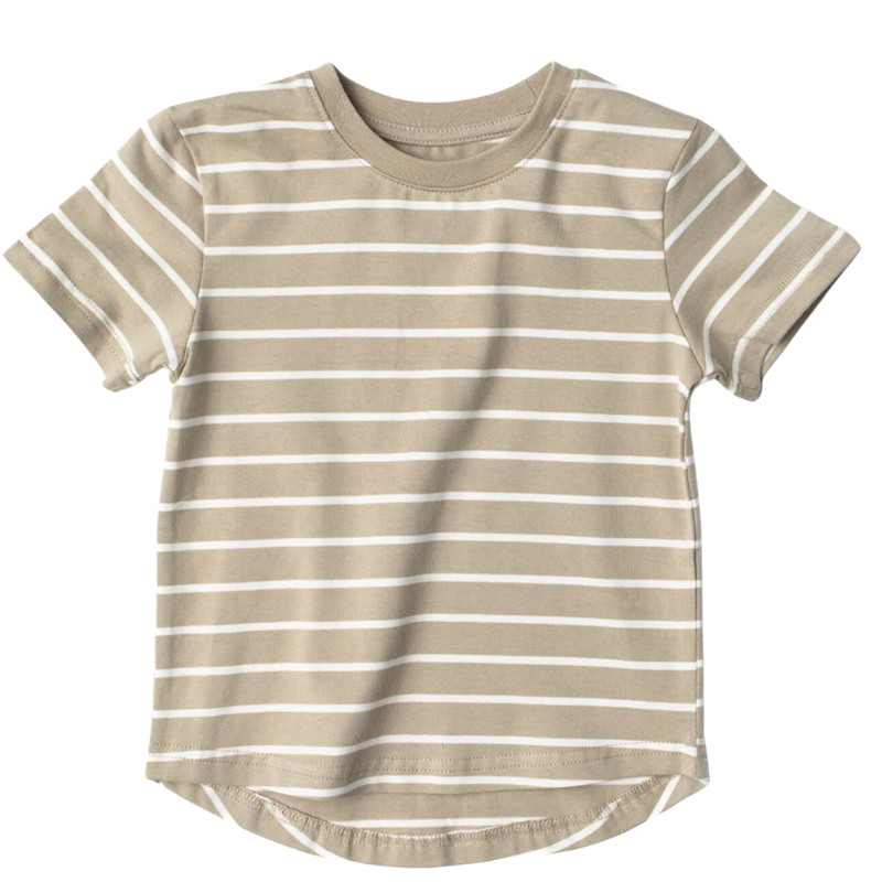 Little Bipsy pinstripe tee khaki