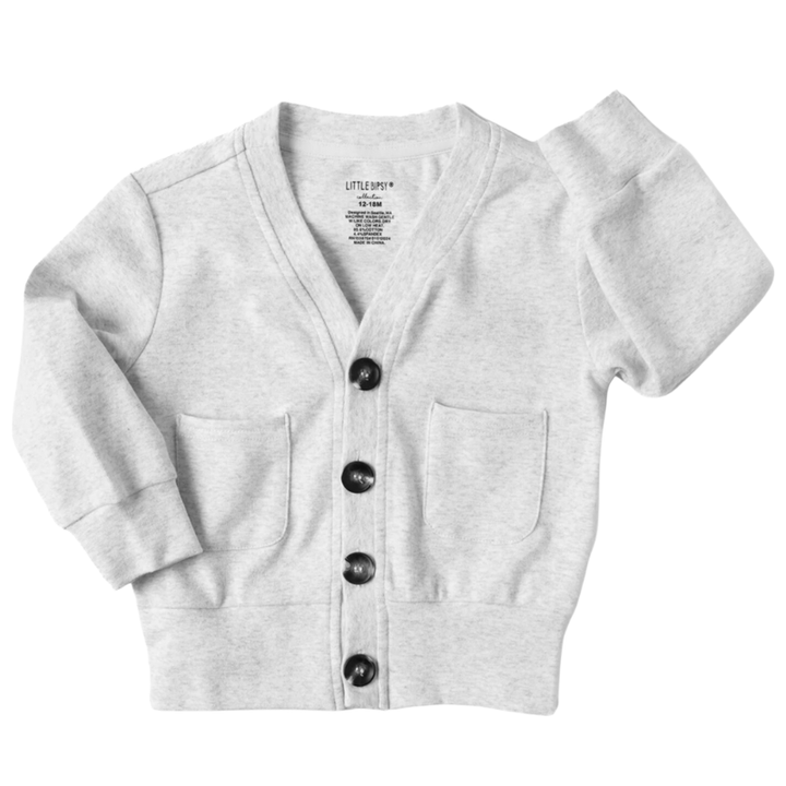 Little Bipsy cardigan heather grey