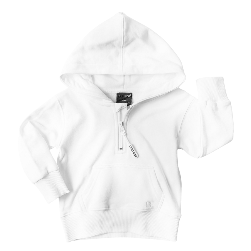 Little Bipsy quarter zip white hoodie