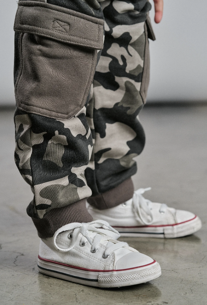 Little BIpsy camo cargo pocket joggers boys