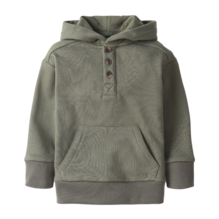 Little Bipsy - Henley Hoodie in Pine