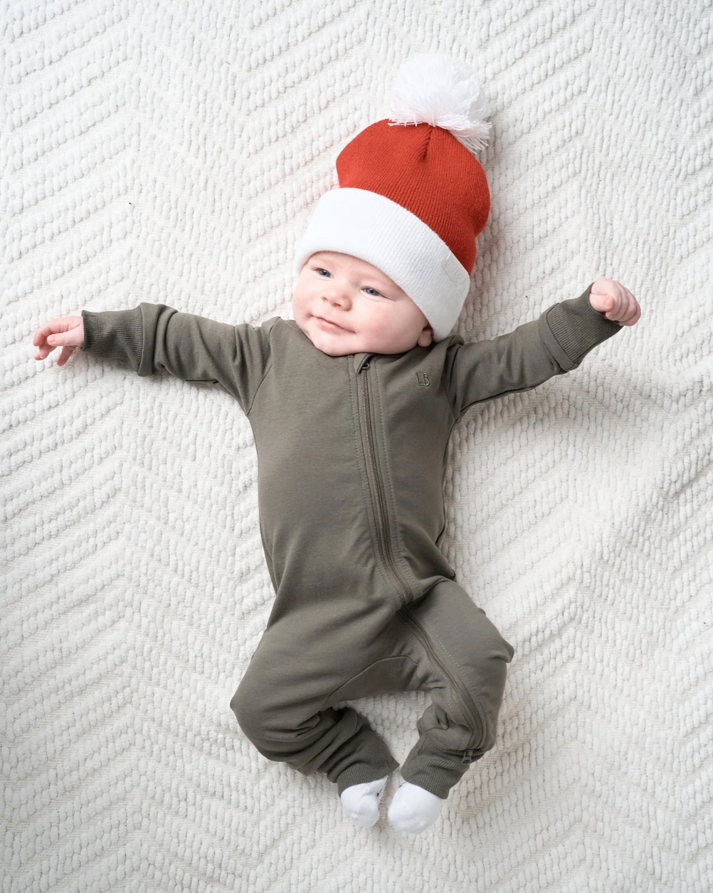 Little Bipsy 2 way zip romper hunter