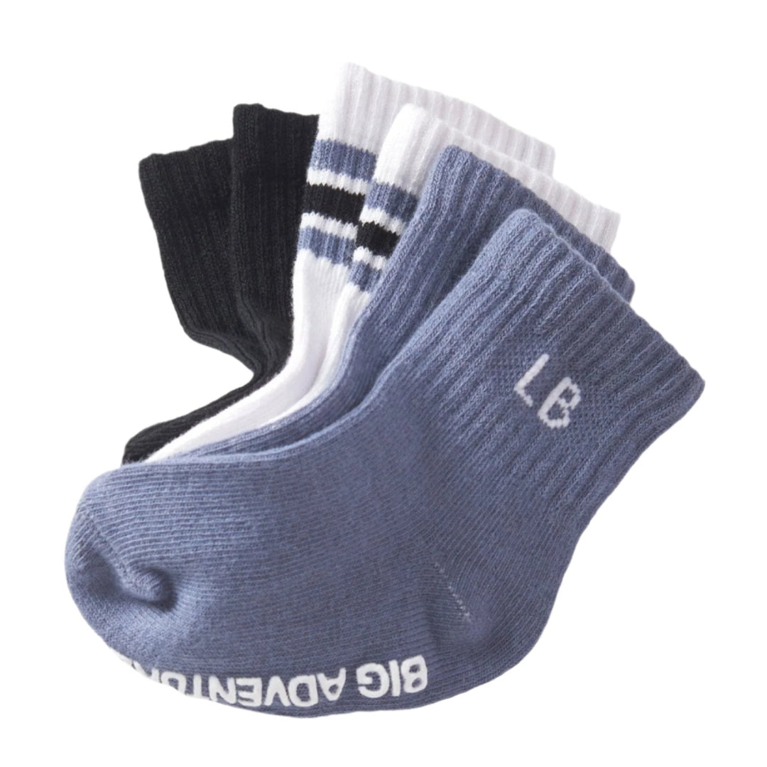 Little Bipsy 3 pack socks blue