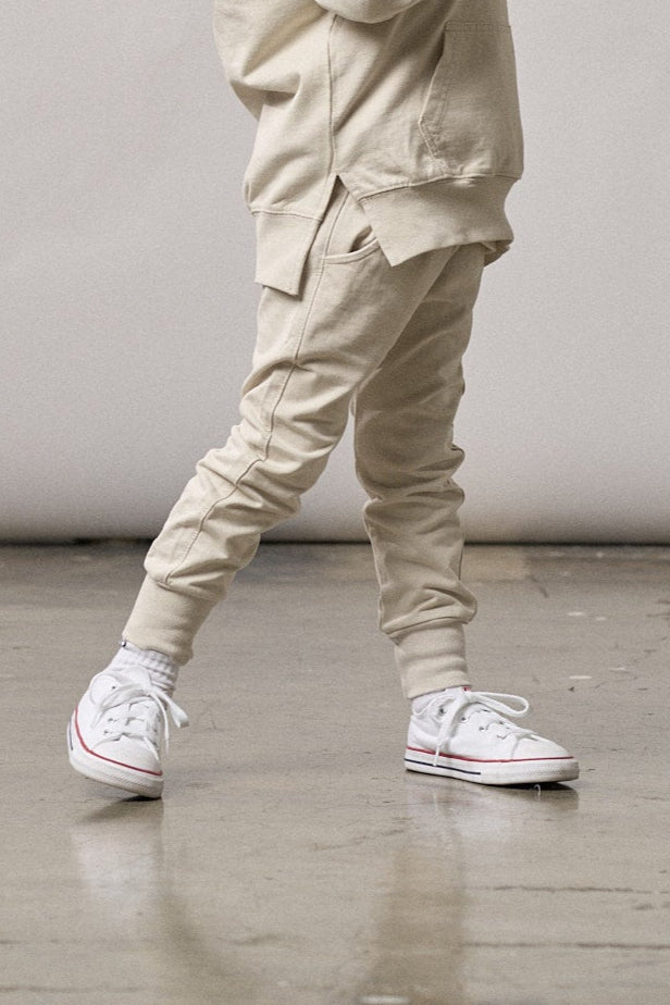 Little Bipsy Almond joggers on child