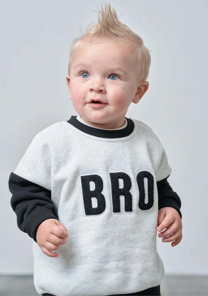 Little Bipsy BRO crewneck sweatshirts for toddler boys