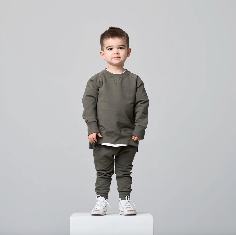 Little Bipsy Boys Hunter green joggers and Pullover