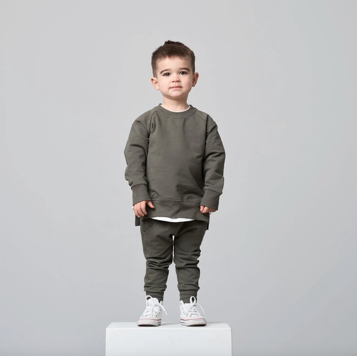 Little Bipsy Boys Hunter green joggers and Pullover
