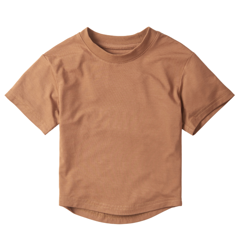 Little Bipsy Caramel oversized bamboo tee