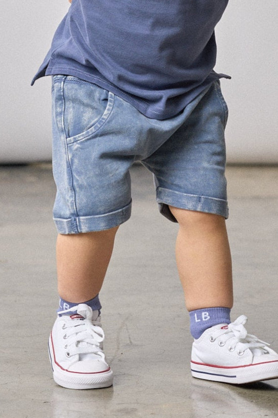 Little Bipsy Navy wash harem shorts