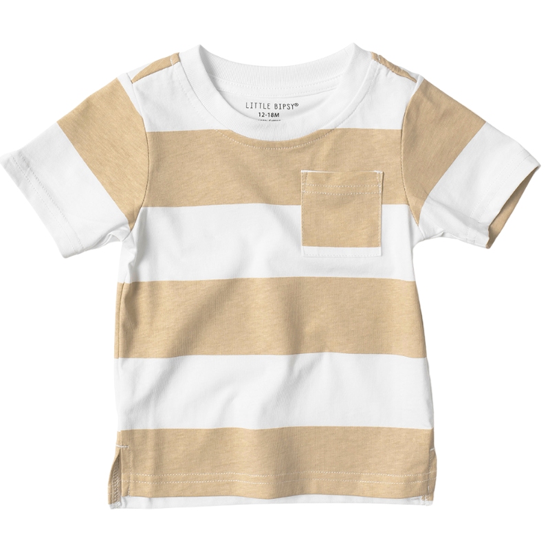 Little Bipsy - Striped Tee in Beige