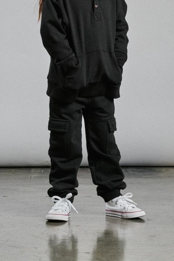 Little Bipsy black cargo joggers