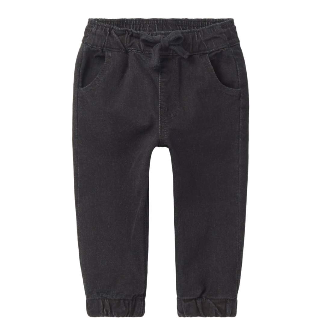 Little Bipsy black denim joggers