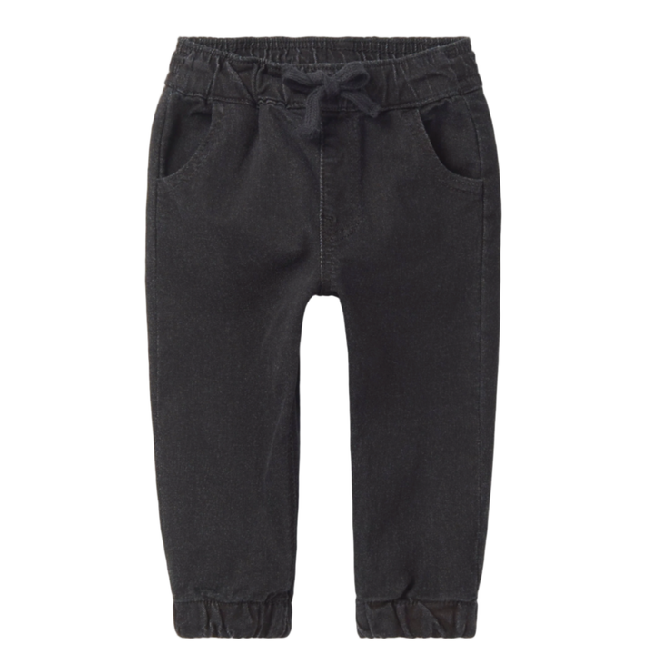 Little Bipsy black denim joggers