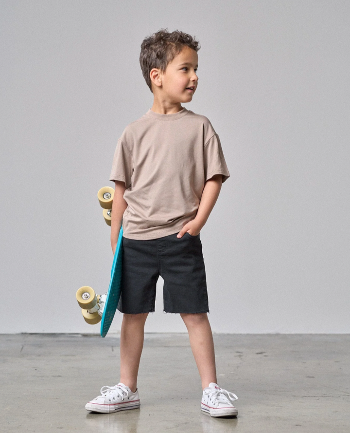 Little Bipsy black wash denim shorts