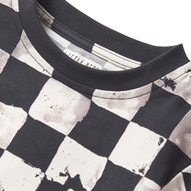 Little Bipsy boys all over checkered tshirt detail