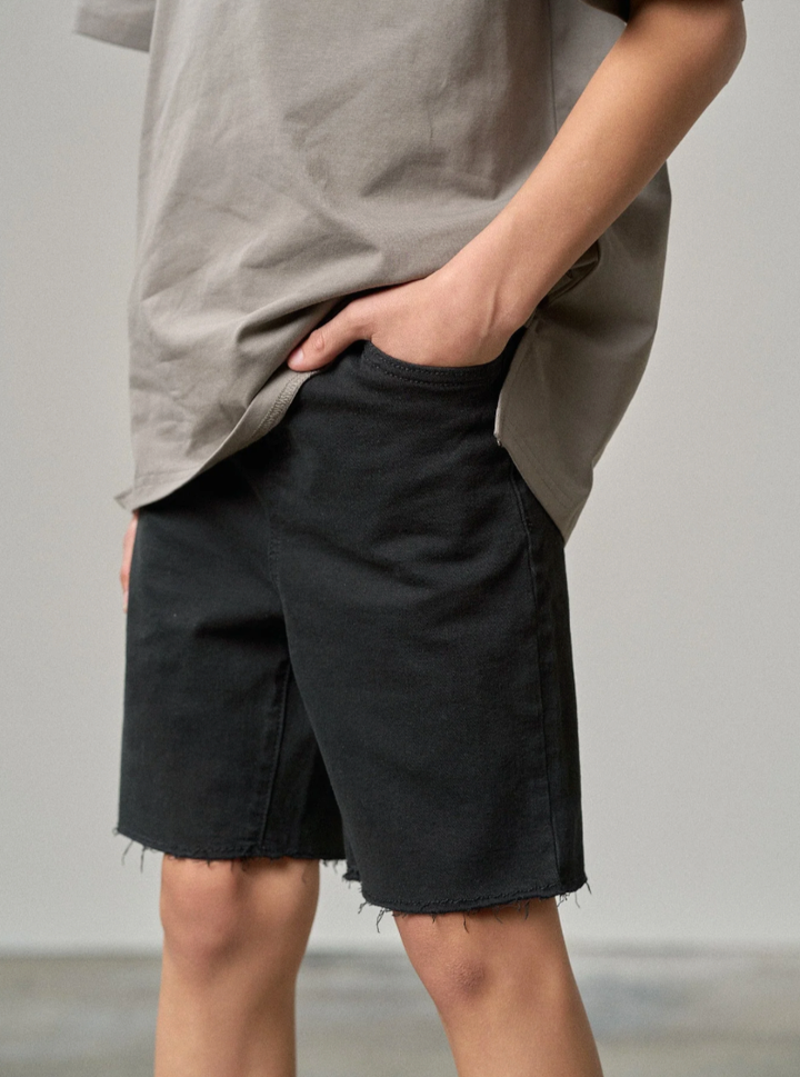 Little Bipsy boys denim shorts in black