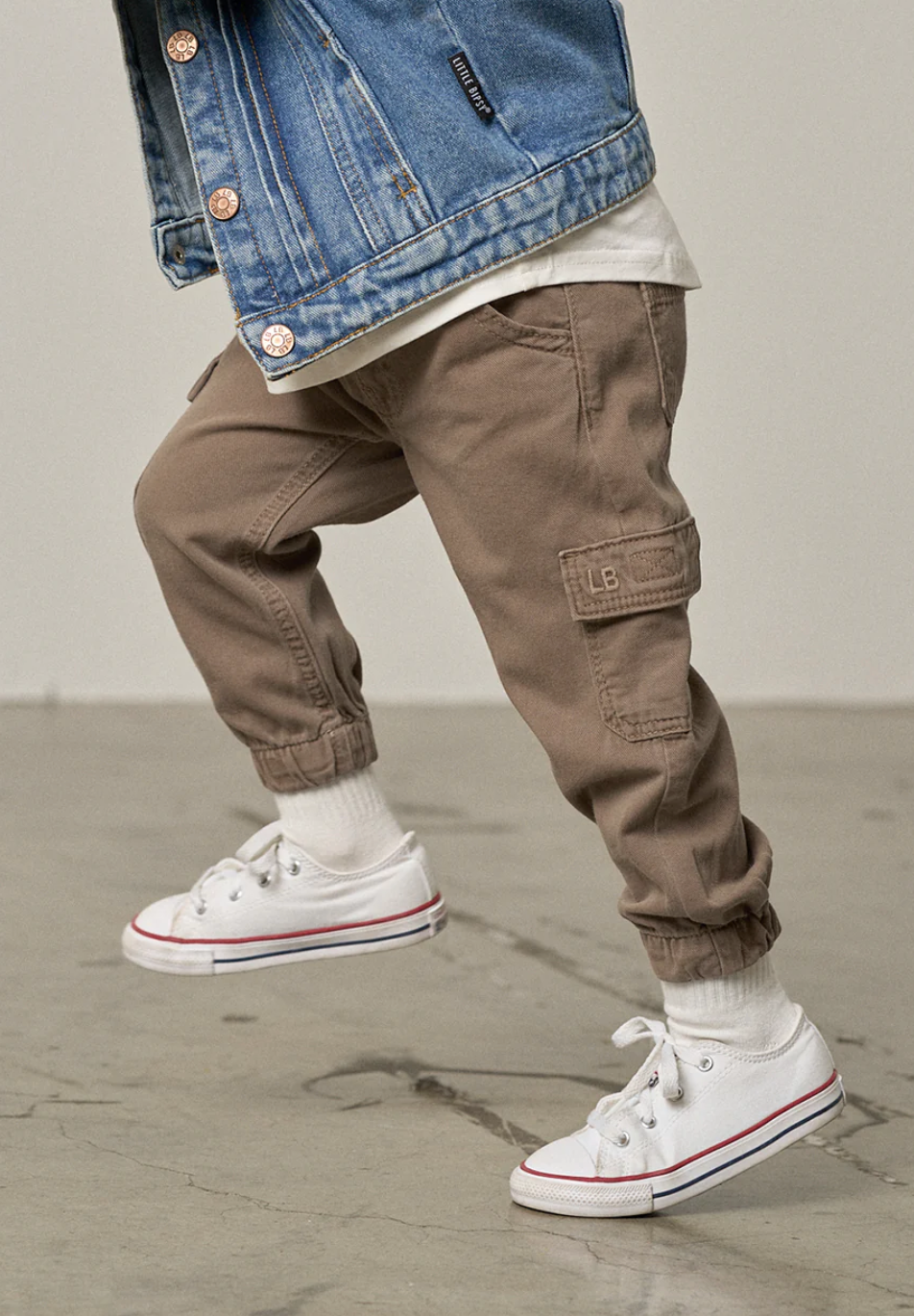Little Bipsy boys khaki cargo joggers