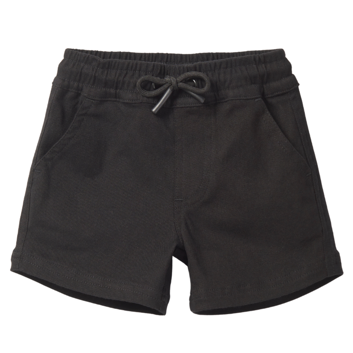 Little Bipsy cotton twill shorts in black