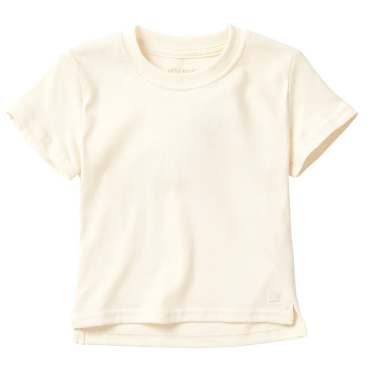 Little Bipsy elevated tee in almond