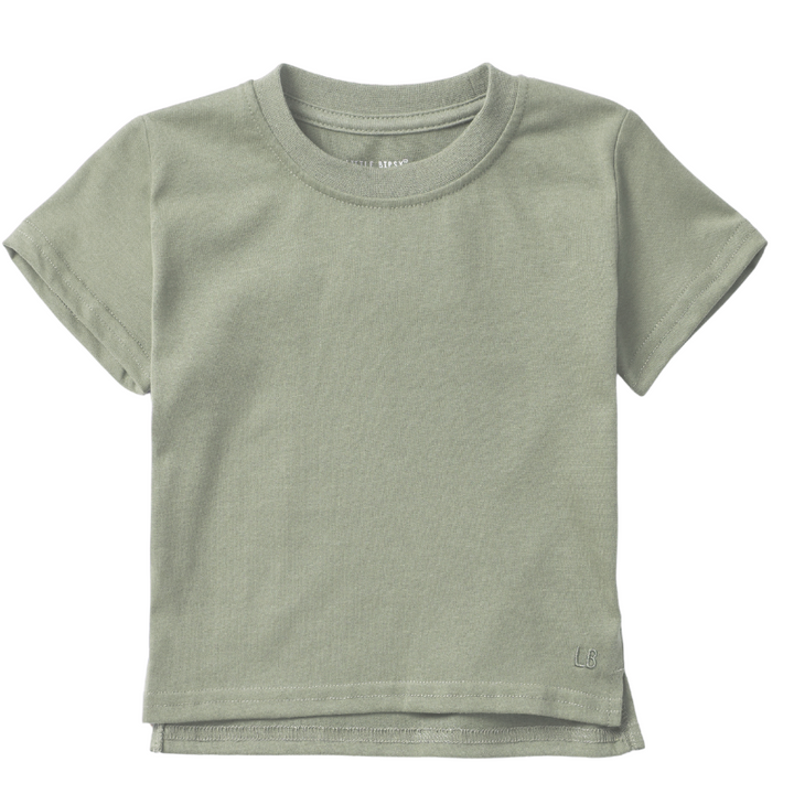 Little Bipsy elevated tee in basil