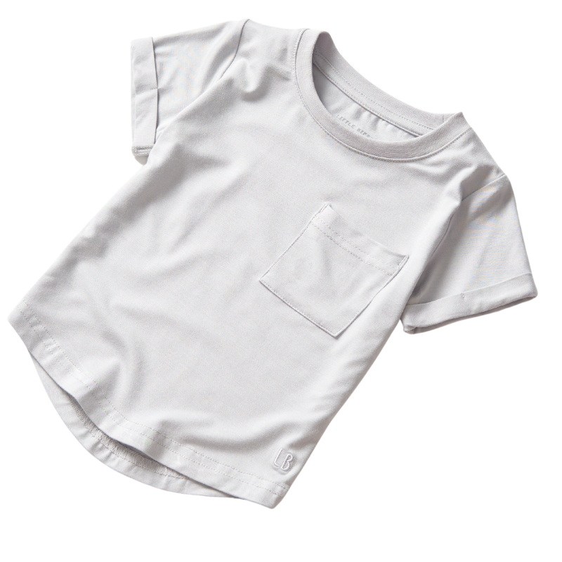 Little Bipsy frost bamboo pocket tee