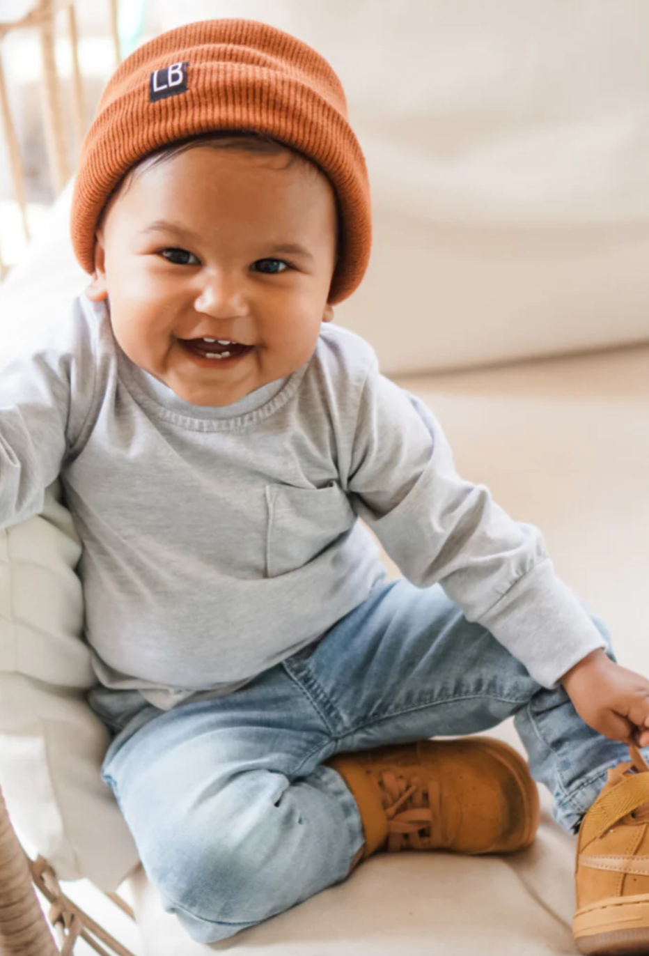 Little Bipsy grey long sleeve pocket tee