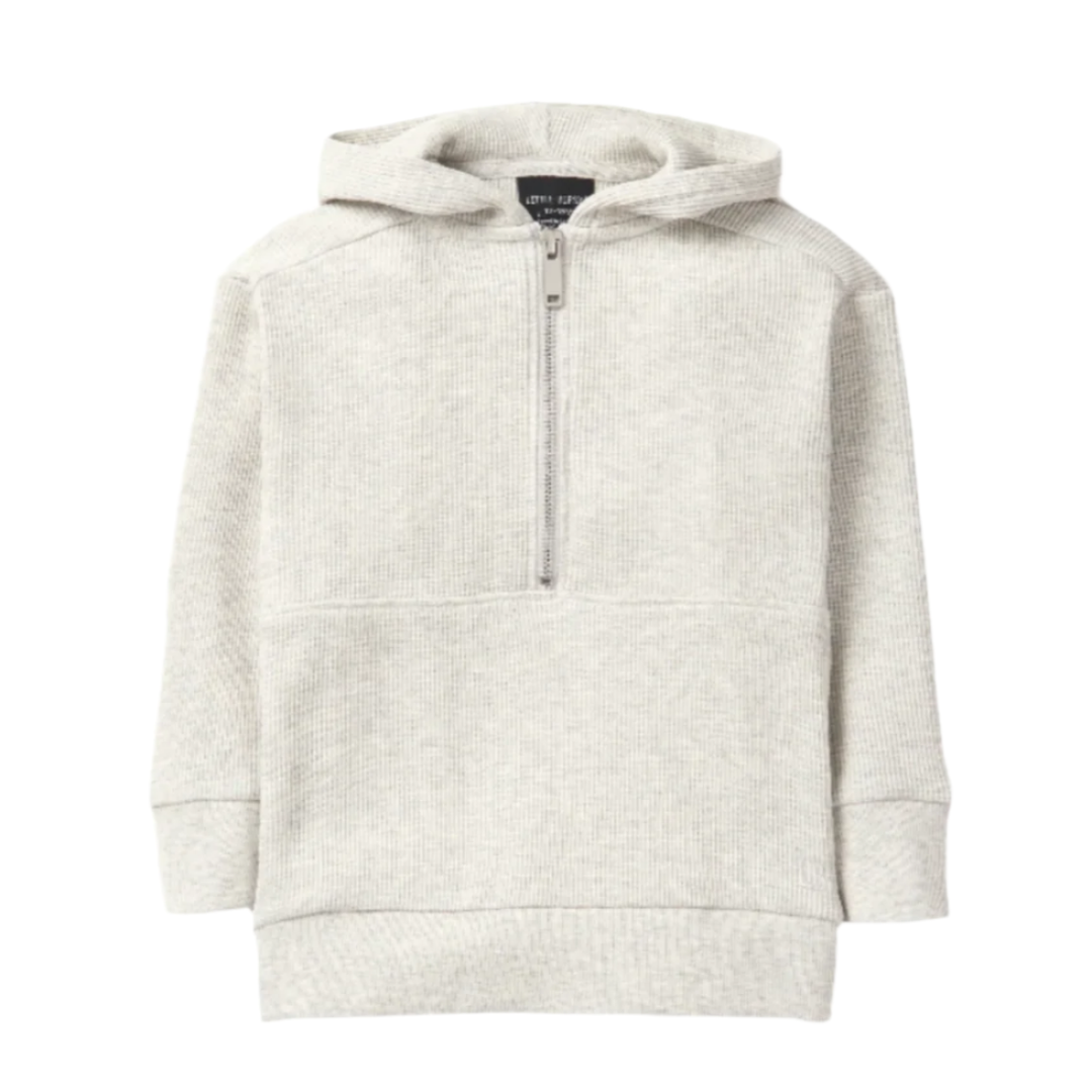 Little Bipsy heather grey waffle hoodie