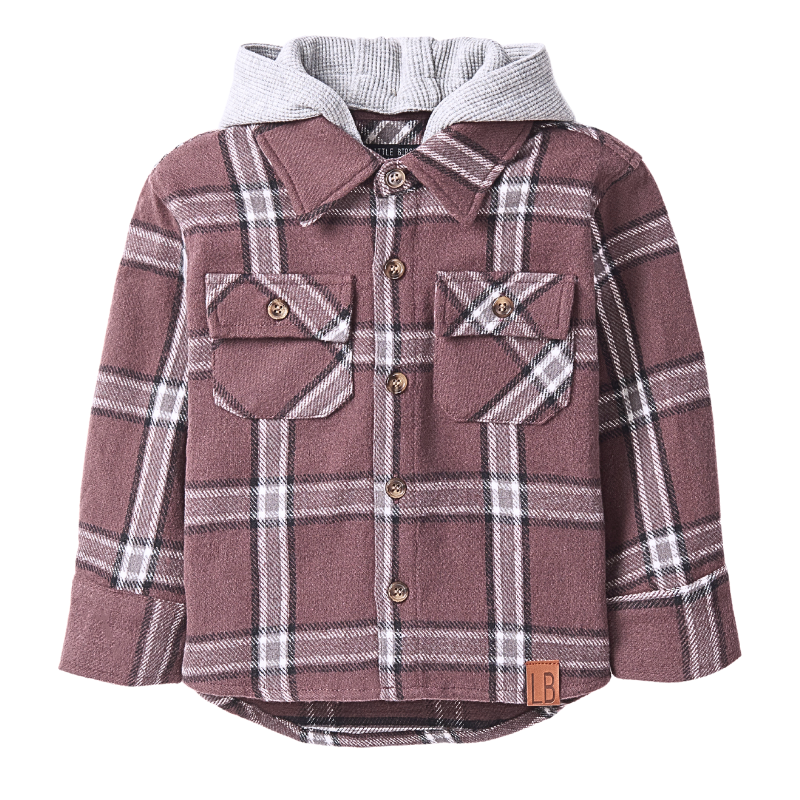 Little Bipsy huckleberry hooded flannels